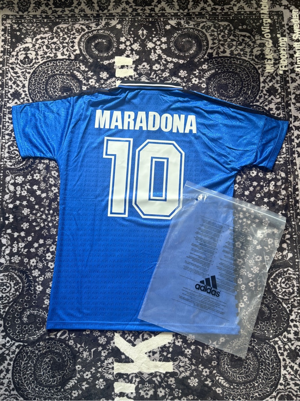 Argentina Diego Maradona 1994 #10 Soccer Jersey Blue Men’s Size Medium - Picture 3 of 3